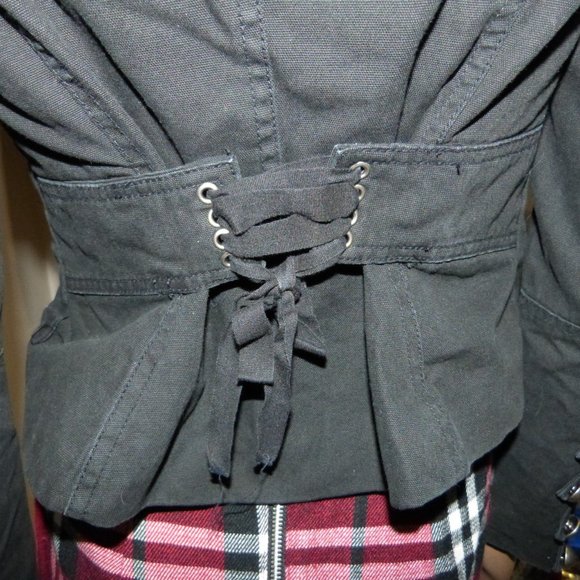 SOLD BY DEEP LOS ANGELES BLACK MILITARY JACKET SZ S - Picture 5 of 16